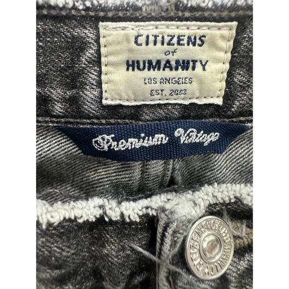 Citizens of Humanity Cotton Liya High-Rise Classic Fit Crop Jeans Black Size 25 - Picture 5 of 9